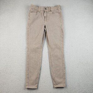 American Eagle Skinny Leg Pants Womens Size 6 Short Jegging Plaid Preppy Stretch